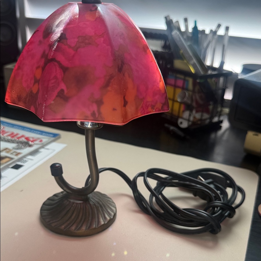 Vibrant Pink and Red Table Lamp